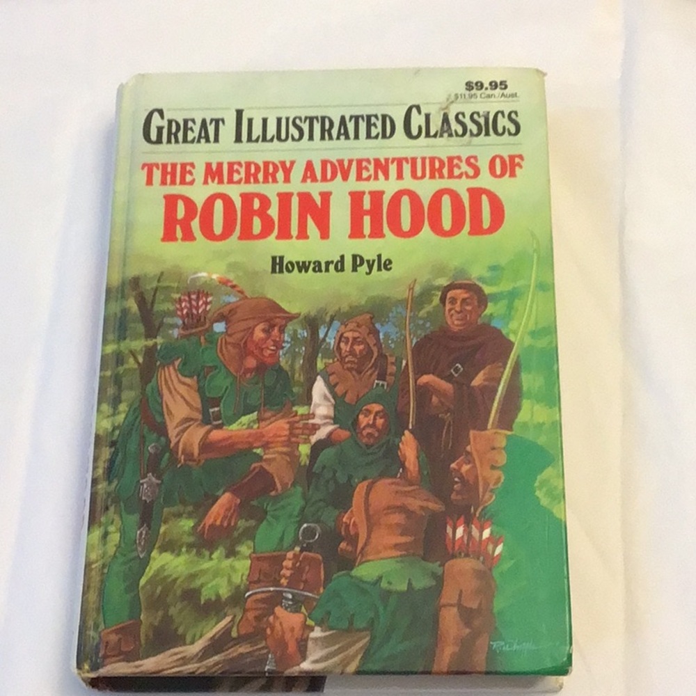 🎉2/15.00🎉Robin Hood by Howard Pyle-Great Illustrated Classics (Hardcover) 1990